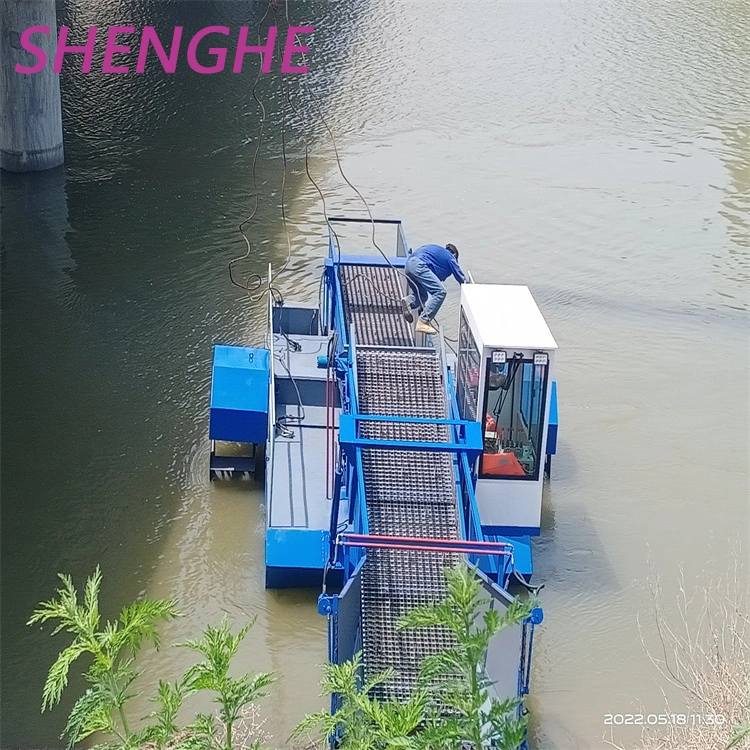 Lake Surface Cleaning Boat Weed Grass Cutting Harvester